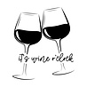 Goldengifts Keuken muursticker - It's wine o' clock - 1 stuk - wit of zwart - diverse formaten beschikbaar Goldengifts Keuken muursticker - It's wine o' clock - 1 stuk - wit of zwart - diverse formaten beschikbaar