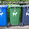 Goldengifts Kliko sticker - 1 stuk - Husky + huisnummer - 25 x 22 cm - wit of zwart Goldengifts Kliko sticker - 1 stuk - Husky + huisnummer - 25 x 22 cm - wit of zwart