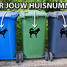 Goldengifts Kliko sticker - 1 stuk - Husky + huisnummer - 25 x 22 cm - wit of zwart Goldengifts Kliko sticker - 1 stuk - Husky + huisnummer - 25 x 22 cm - wit of zwart