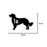 Goldengifts Kliko sticker - 1 stuk - Kooikerhondje + huisnummer - 20 x 13 cm - wit of zwart Goldengifts Kliko sticker - 1 stuk - Kooikerhondje + huisnummer - 20 x 13 cm - wit of zwart