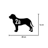 Goldengifts Kliko sticker - 1 stuk - Cane Corso + huisnummer - 20 x 14 cm - wit of zwart Goldengifts Kliko sticker - 1 stuk - Cane Corso + huisnummer - 20 x 14 cm - wit of zwart