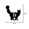 Goldengifts Kliko sticker - 1 stuk - Maine coon kat + huisnummer - 20 x 20 cm - wit of zwart Goldengifts Kliko sticker - 1 stuk - Maine coon kat + huisnummer - 20 x 20 cm - wit of zwart