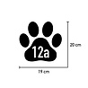 Goldengifts Kliko sticker - 1 stuk - Hondenpoot + huisnummer - 19 x 20 cm - wit of zwart Goldengifts Kliko sticker - 1 stuk - Hondenpoot + huisnummer - 19 x 20 cm - wit of zwart