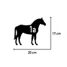 Goldengifts Kliko sticker - 1 stuk - Paard staand + huisnummer - 20 x 17 cm - wit of zwart Goldengifts Kliko sticker - 1 stuk - Paard staand + huisnummer - 20 x 17 cm - wit of zwart