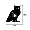 Goldengifts Kliko sticker - 1 stuk - Uil + huisnummer - 21 x 25 cm - wit of zwart Goldengifts Kliko sticker - 1 stuk - Uil + huisnummer - 21 x 25 cm - wit of zwart