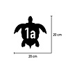 Goldengifts Kliko sticker - 1 stuk - Water schildpad + huisnummer - 20 x 20 cm - wit of zwart Goldengifts Kliko sticker - 1 stuk - Water schildpad + huisnummer - 20 x 20 cm - wit of zwart