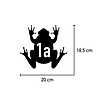 Goldengifts Kliko sticker - 1 stuk - Kikker + huisnummer - 20 x 18,5 cm - wit of zwart Goldengifts Kliko sticker - 1 stuk - Kikker + huisnummer - 20 x 18,5 cm - wit of zwart