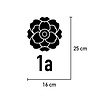 Goldengifts Kliko sticker - 1 stuk - Lotus + huisnummer - 16 x 25 cm - wit of zwart Goldengifts Kliko sticker - 1 stuk - Lotus + huisnummer - 16 x 25 cm - wit of zwart