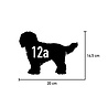 Goldengifts Kliko sticker - 1 stuk - Schapendoes + huisnummer - 20 x 14,5 cm - wit of zwart Goldengifts Kliko sticker - 1 stuk - Schapendoes + huisnummer - 20 x 14,5 cm - wit of zwart
