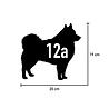 Goldengifts Kliko sticker - 1 stuk - Schipperke + huisnummer - 20 x 19 cm - wit of zwart Goldengifts Kliko sticker - 1 stuk - Schipperke + huisnummer - 20 x 19 cm - wit of zwart
