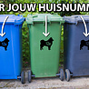 Goldengifts Kliko sticker - 1 stuk - Schipperke + huisnummer - 20 x 19 cm - wit of zwart Goldengifts Kliko sticker - 1 stuk - Schipperke + huisnummer - 20 x 19 cm - wit of zwart