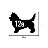 Goldengifts Kliko sticker - 1 stuk - Norwich terrier + huisnummer - 20 x 16 cm - wit of zwart Goldengifts Kliko sticker - 1 stuk - Norwich terrier + huisnummer - 20 x 16 cm - wit of zwart