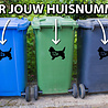 Goldengifts Kliko sticker - 1 stuk - Norwich terrier + huisnummer - 20 x 16 cm - wit of zwart Goldengifts Kliko sticker - 1 stuk - Norwich terrier + huisnummer - 20 x 16 cm - wit of zwart