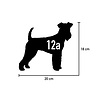 Goldengifts Kliko sticker - 1 stuk - Airedale + huisnummer - 20 x 18 cm - wit of zwart Goldengifts Kliko sticker - 1 stuk - Airedale + huisnummer - 20 x 18 cm - wit of zwart