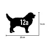 Goldengifts Kliko sticker - 1 stuk - Leonberger + huisnummer - 20 x 14 cm - wit of zwart Goldengifts Kliko sticker - 1 stuk - Leonberger + huisnummer - 20 x 14 cm - wit of zwart