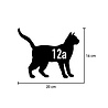 Goldengifts Kliko sticker - 1 stuk - Blauwe Rus Kat + huisnummer - 20 x 16 cm - wit of zwart Goldengifts Kliko sticker - 1 stuk - Blauwe Rus Kat + huisnummer - 20 x 16 cm - wit of zwart
