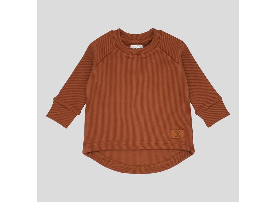 ByXavi loungy longsleeve Patina Brown