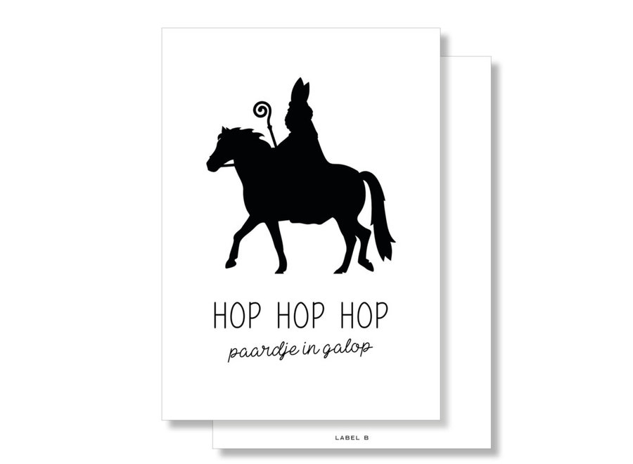 Label B - Kaartje 'Hop Hop Hop'