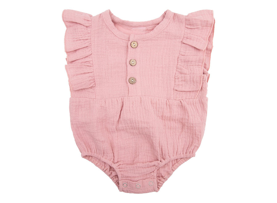 Little Indians - Ruffle Onesie Burlwood