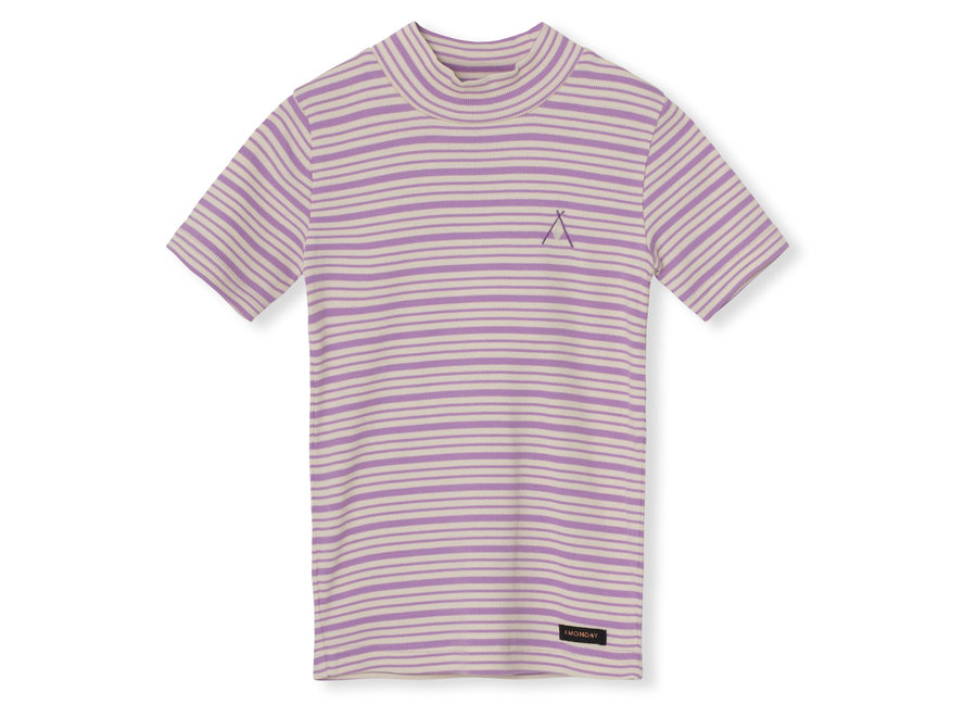 AMIC - Agnes T-shirt  African Violet stripe