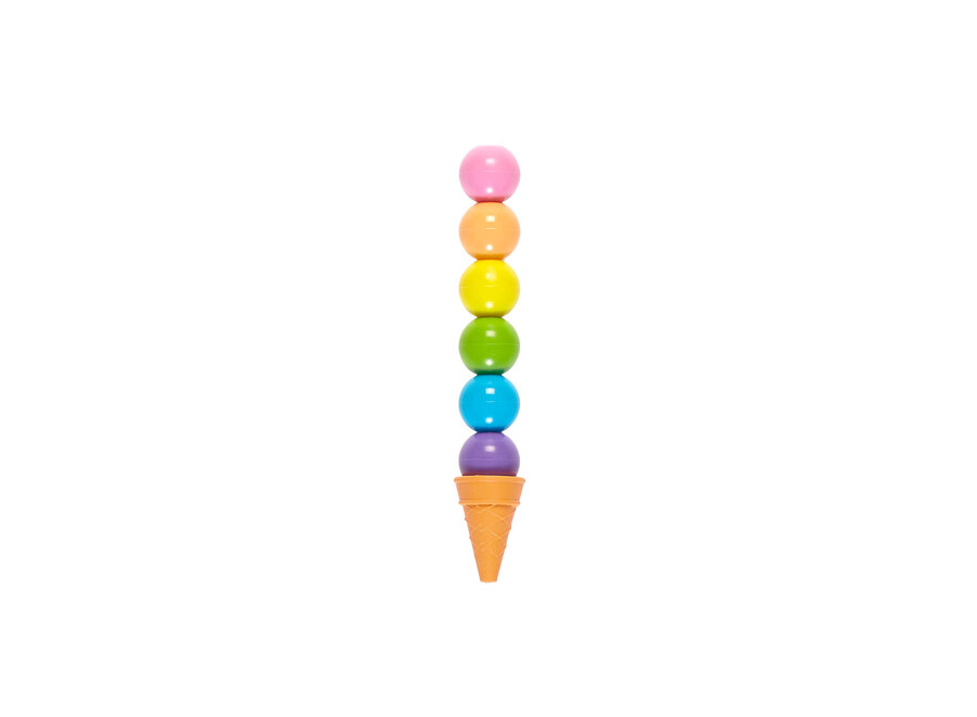 Ooly – Rainbow Scoops  Krijtjes + gum met vanillegeur