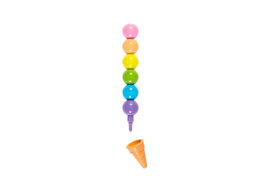 Ooly – Rainbow Scoops  Krijtjes + gum met vanillegeur