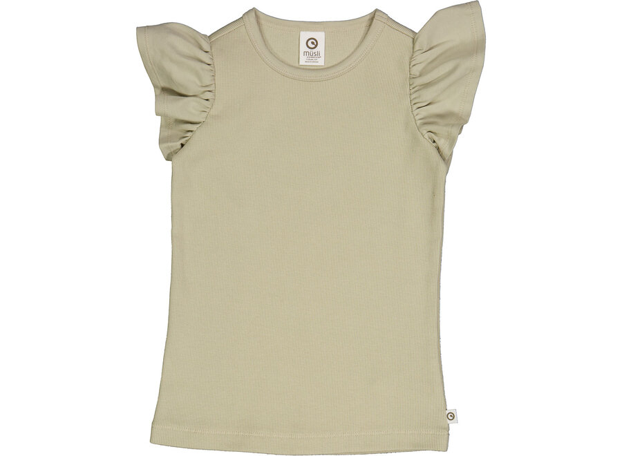 Muesli - T-shirt Cozy Me Rib Desert Green