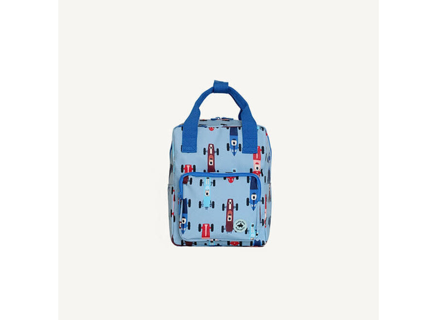 Studio Ditte - Small backpack - race cars blue