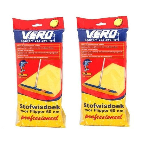 Vero Super Flipper Stofwisdoek - 60x25cm - 50 stuks - Duopack Navulverpakking * Gratis verzending * Vero Super Flipper Stofwisdoek - 60x25cm - 50 stuks - Duopack Navulverpakking * Gratis verzending *