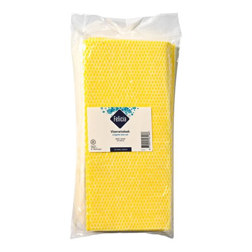 Felicia vloerwisdoek 25x60cm 25 stuks - Geel Felicia vloerwisdoek 25x60cm 25 stuks - Geel