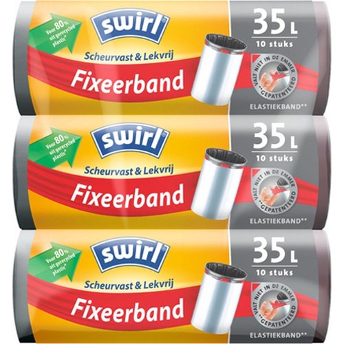Swirl Swirl - Pedaalemmerzakken fixeerband - 35 Liter - 3 rollen * Gratis verzending * Swirl Swirl - Pedaalemmerzakken fixeerband - 35 Liter - 3 rollen * Gratis verzending *
