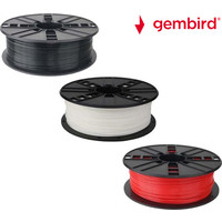 Gembird PLA Filament - 1.75mm - 200 gram- Voordeelset - Zwart, Wit, Rood - 3D printer filament *Gratis verzending*
