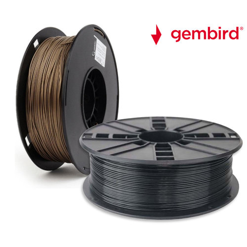 Gembird Gembird PLA Filament - 1.75mm - 200 gram- Voordeelset - Zwart, Goud Metallic - 3D printer filament *Gratis verzending* Gembird Gembird PLA Filament - 1.75mm - 200 gram- Voordeelset - Zwart, Goud Metallic - 3D printer filament *Gratis verzending*
