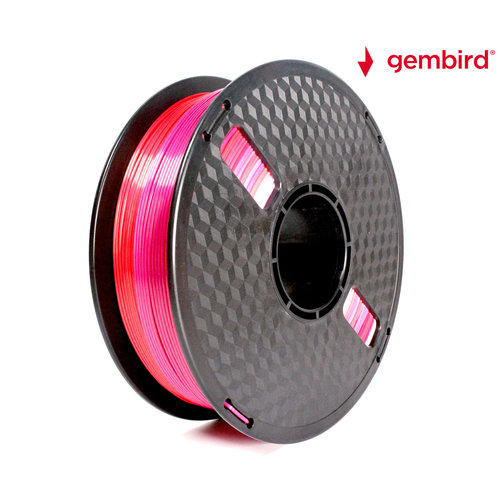 Gembird Gembird - PLA Filament - Silk Rainbow Rood/Paars - 1.75 mm - 1 kg *Gratis verzending*