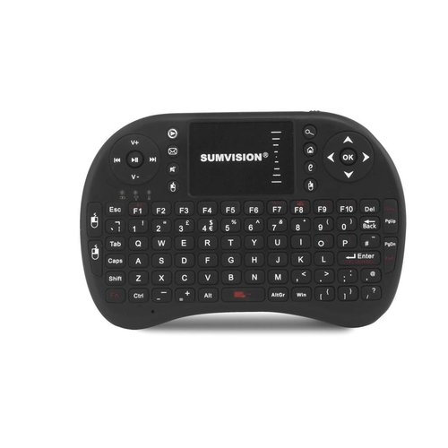 Sumvision Nico draadloos toetsenbord + muis multimedia touchpad zwart Sumvision Nico draadloos toetsenbord + muis multimedia touchpad zwart