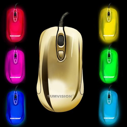 Sumvision Sumvision - PLASMA - Illuminating LED gaming muis - Goudkleurig Sumvision Sumvision - PLASMA - Illuminating LED gaming muis - Goudkleurig