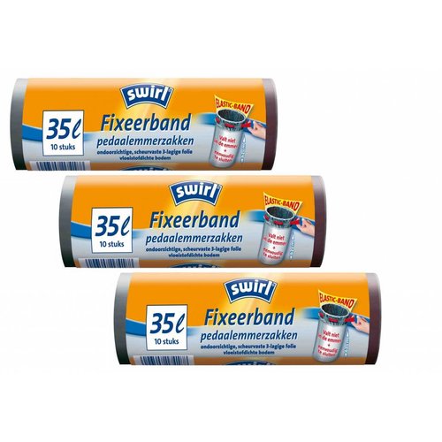 Swirl Swirl Pedaalemmerzakken fixeerband - 35 Liter - 3 rollen * Gratis verzending * Swirl Swirl Pedaalemmerzakken fixeerband - 35 Liter - 3 rollen * Gratis verzending *