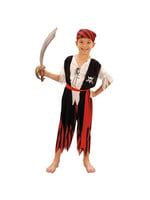 Witbaard Witbaard verkleedpak Piratenjongen zwart/rood