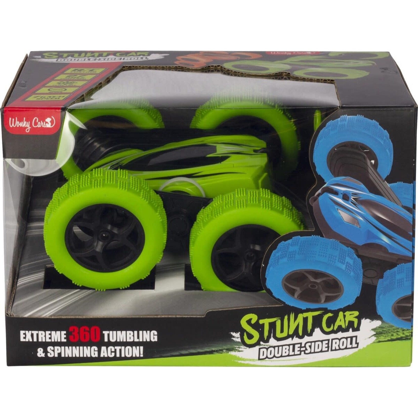 WonkyCars Wonky Cars - Stunt Car - 360° - RC - GROEN