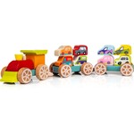 Cubika Cubika houten trein autotransporter