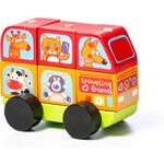 Cubika Cubika houten  mini-bus vrolijke dieren