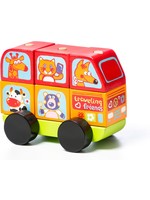Cubika Cubika houten sorteerfiguur mini-bus vrolijke dieren