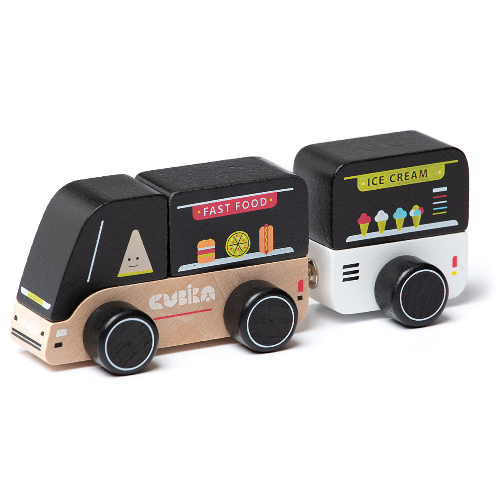 Cubika Houten speelgoedauto "Foodtruck"