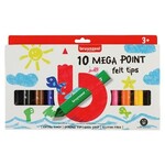 Bruynzeel BRUYNZEEL VILTSTIFTEN MEGA POINT 10ST 3+