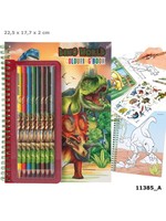 Dinoworld Dino World kleurboek met kleurpotloden