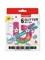 Bruynzeel BRUYNZEEL GLITTER VILTSTIFTEN 6 STUKS