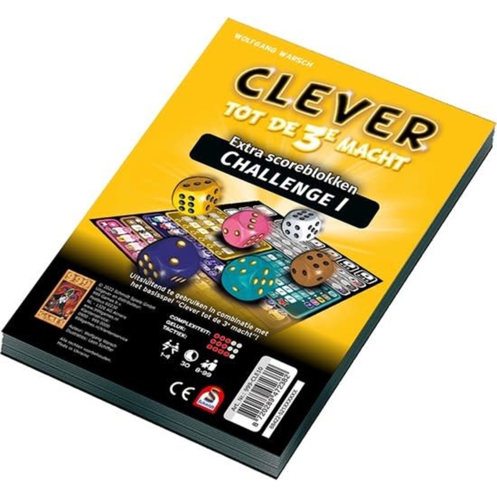 999 Games Scoreblokken Clever tot de 3e macht Challenge