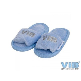 VIB Baby Slipper VIB' Licht Blauw+Zilver