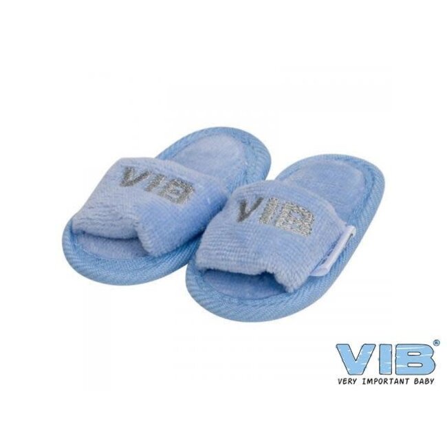 VIB Baby Slipper VIB' Licht Blauw+Zilver