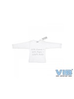 VIB T-Shirt Wit 50%mama+50%papa=100%IKKE 3M